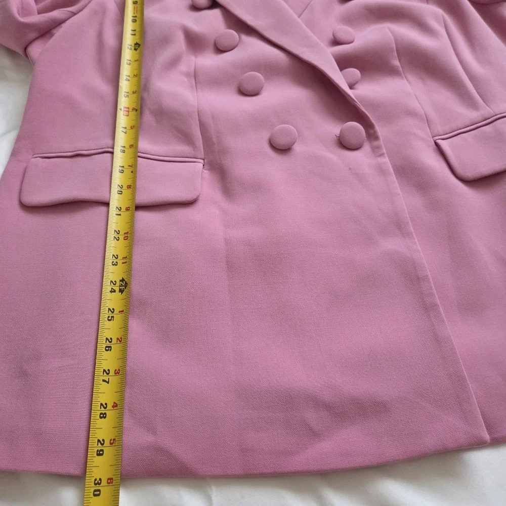 ELOQUII Barbiecore Pink Double Breasted Longline Blazer 22 Plus - Picture 6 of 7